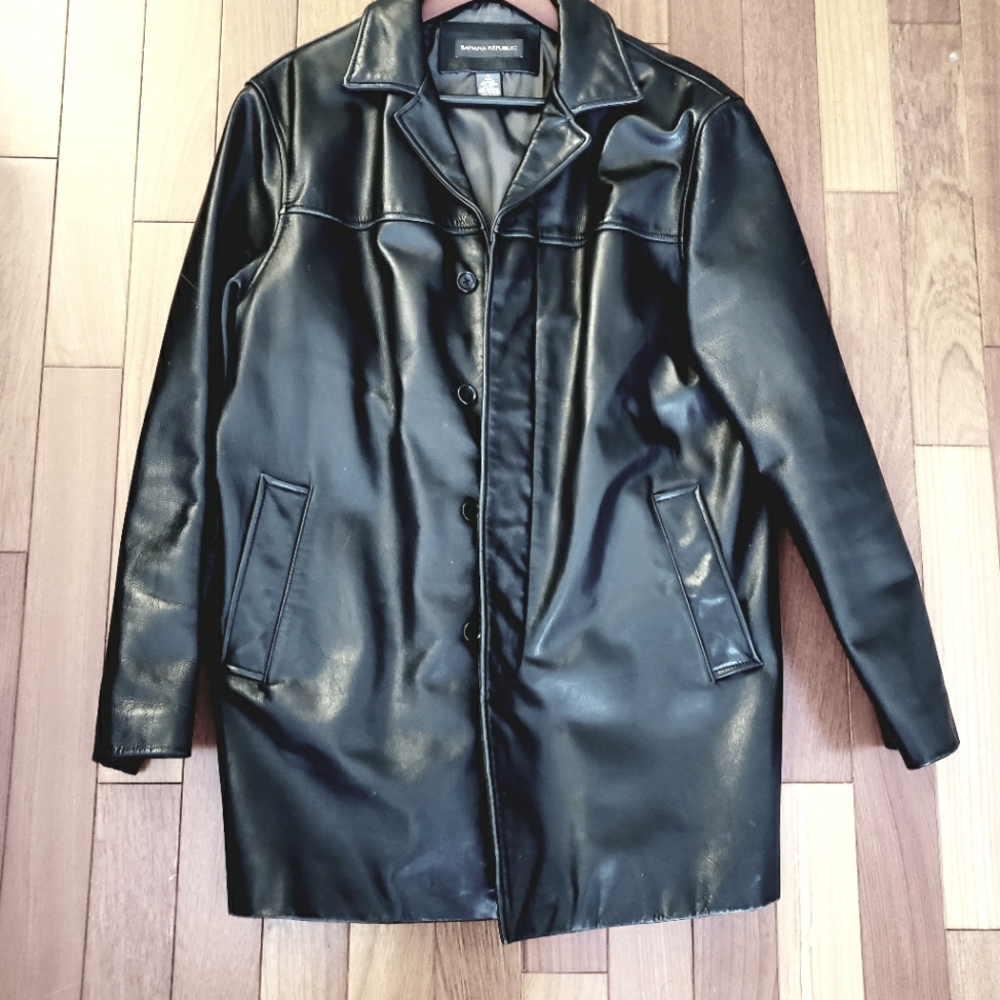 Banana Republic Classic Vintage real Leather Jacket for Men size:M